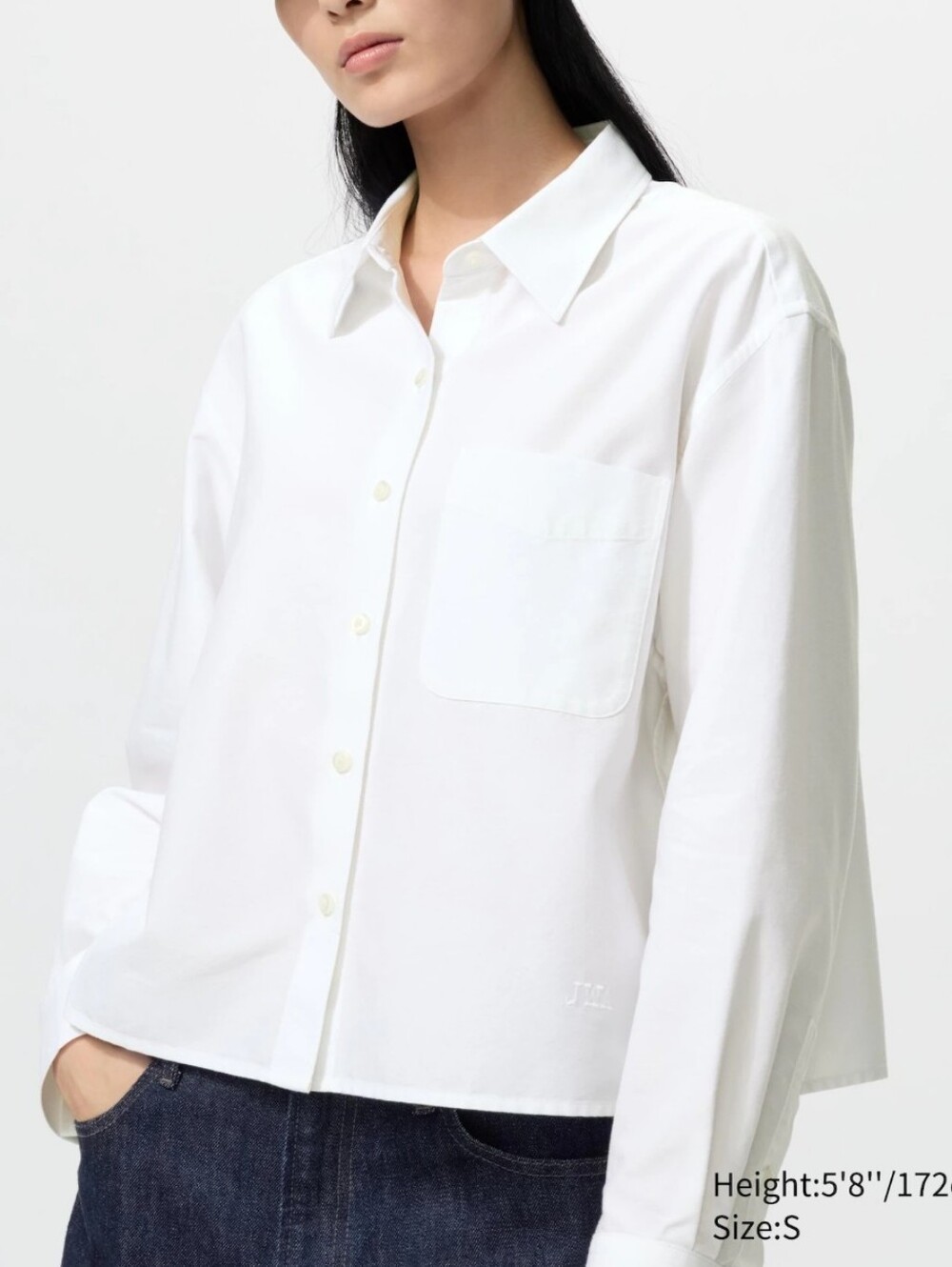 Uniqlo JW Anderson Oxford Boxy Cropped Shirt